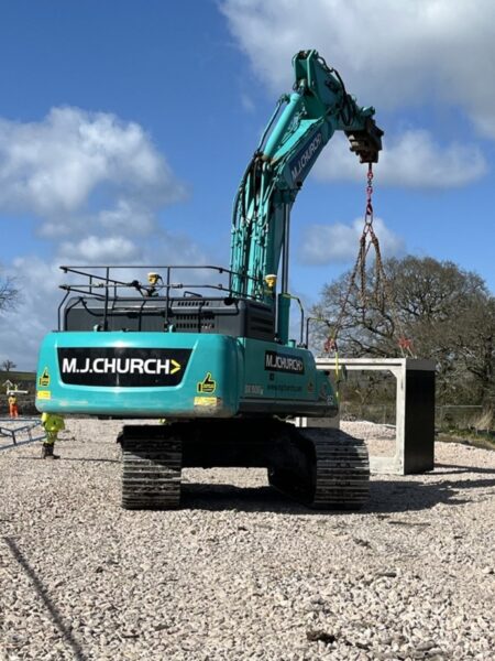 An image of a machine installing a culvert