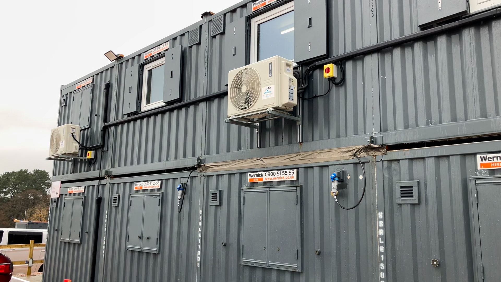 Air source heat pumps at the Forches Cross compound