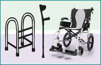 You can move around your home and neighbourhood without a walking aid/equipment, for example; a walking frame or wheelchair/person to help. 