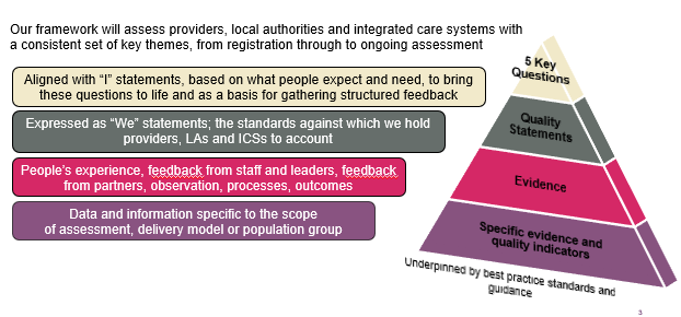 Illustration of the CQC common assessment framework