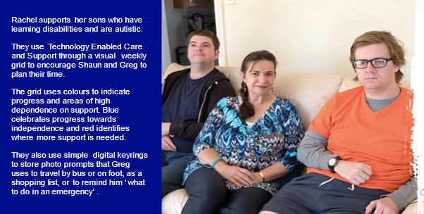 A case study of Rachel who supports her sons who are autistic and have learning disabilities.