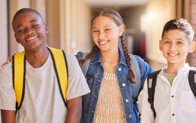 young children smiling