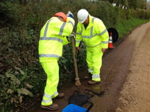 Pothole filling trials