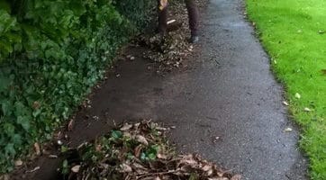 Clearing a footway in Sidmouth