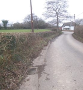 a country lane in Doddiscombsleigh