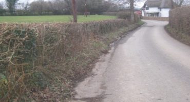 a country lane in Doddiscombsleigh