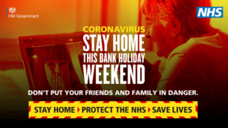 Stay home this bank holiday weekend poster