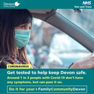 get a COVID-19 test in Devon