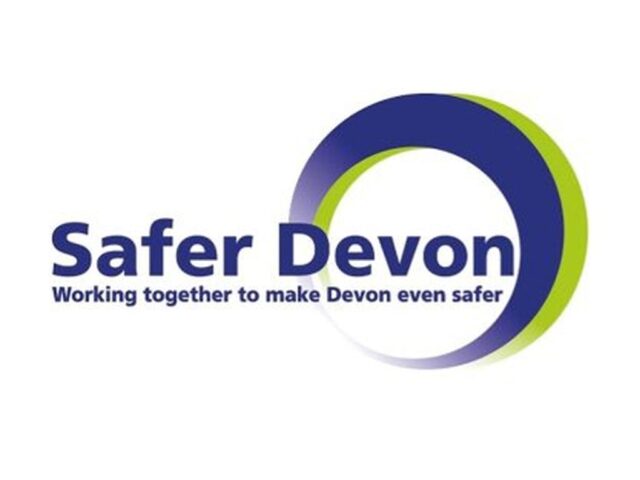 Safer Devon logo with the text "Working together to make Devon even safer".