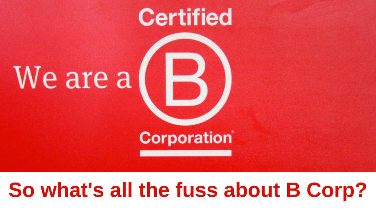 So what's all the fuss about B Corp? Economy and Enterprise