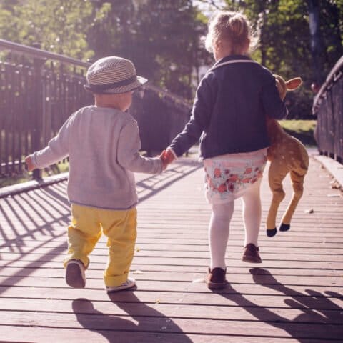 children running