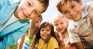 school children smiling