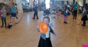 children playing in a hall