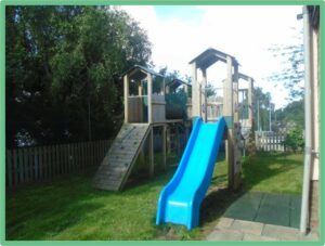 Play park with slide and climbing