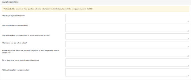 Screenshot of young persons voice screen
