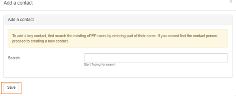 Screenshot of add a contact