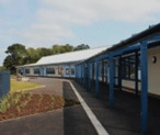 School building and playground