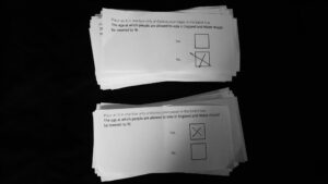 picture of the ballot papers