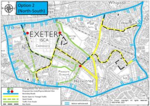 Map showing Option 2 proposals