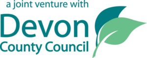 green Devon County Council logo with green leaves