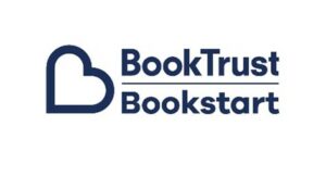 Bookstart Trust logo blue text on white background
