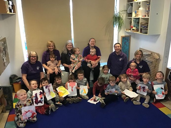 Staff and children at Oak Tree Nursery