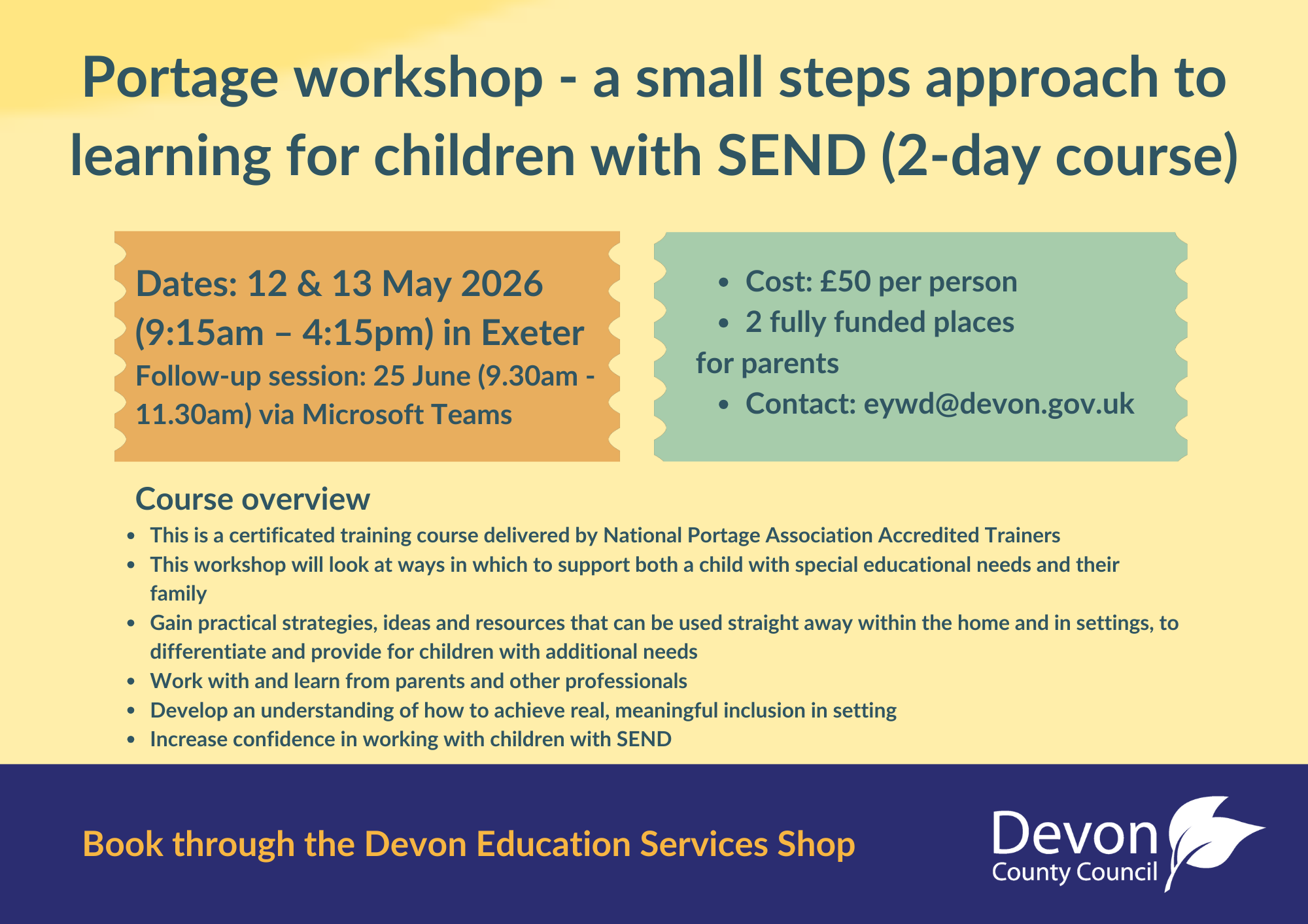 portage training poster