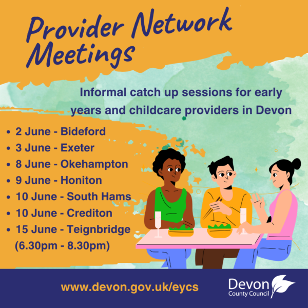 Provider network meeting dates for summer term.