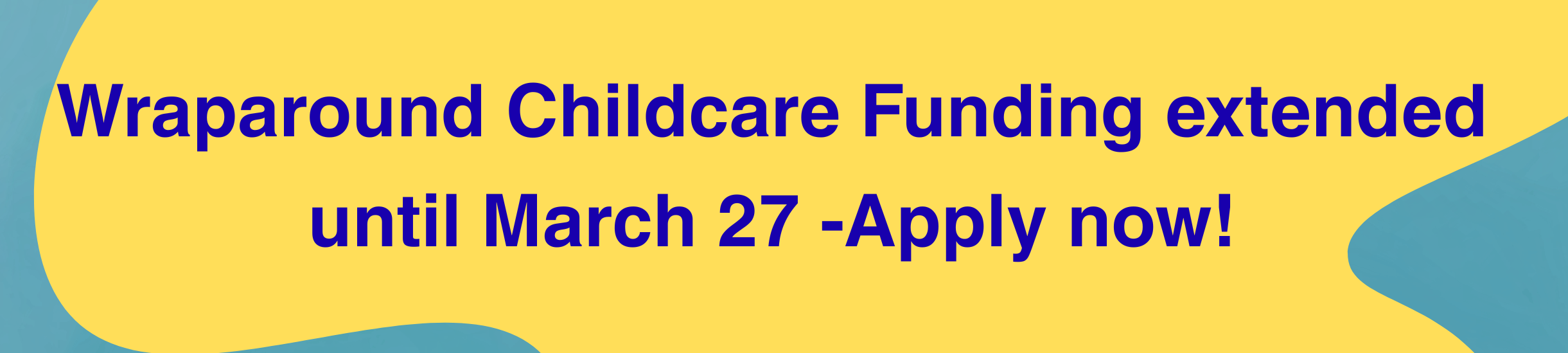Wraparound childcare funding banner