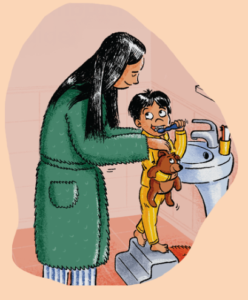 Learners from Birth toothbrushing guide