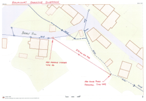 Map showing Holmcourt Diversion