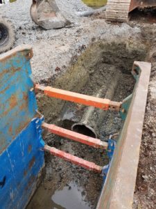 Photo of culvert being installed