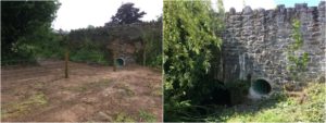 upstream and downstream face of new flood alleviation culvert