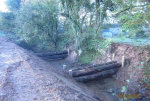 Woody debris dams installed upstream of Ugborough