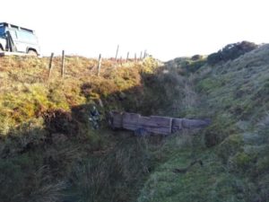 Gully blocking in a channel