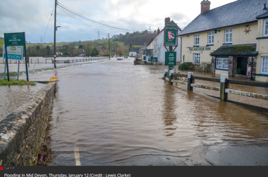 Flooded road