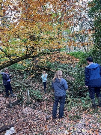 People in a forest