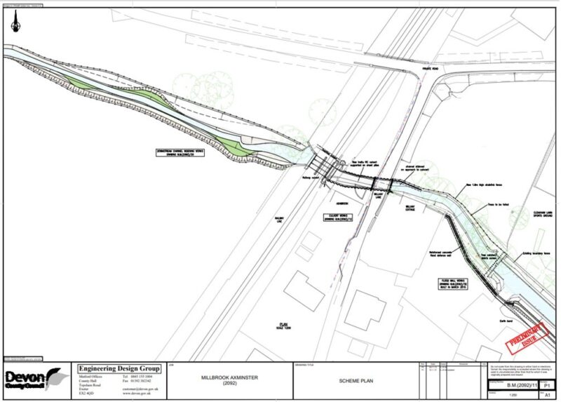 Plan showing the general arrangement of the scheme
