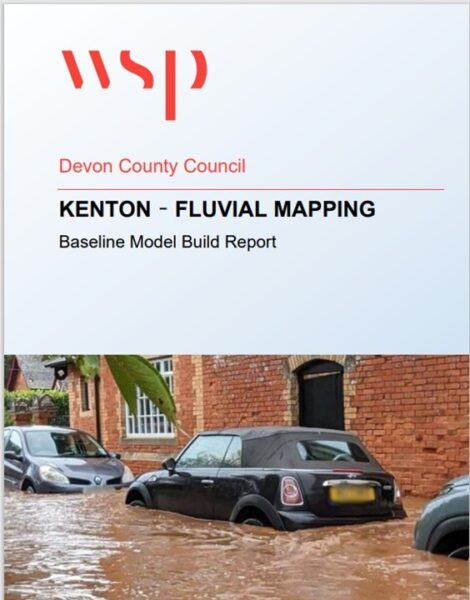 Front cover of a report "Kenton - Fluvial Mapping: Baseline Model Build Report"