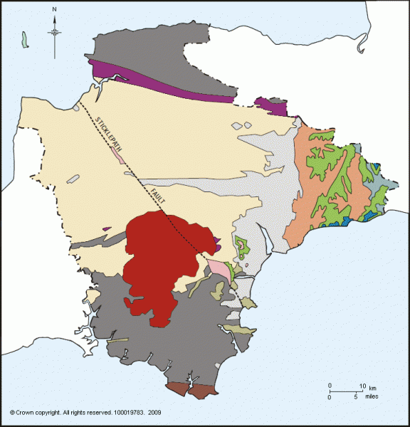 Devon geology map