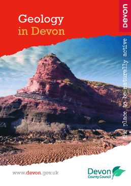 Geology in Devon booklet front cover with landscape picture