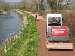 Towpath resurfacing.