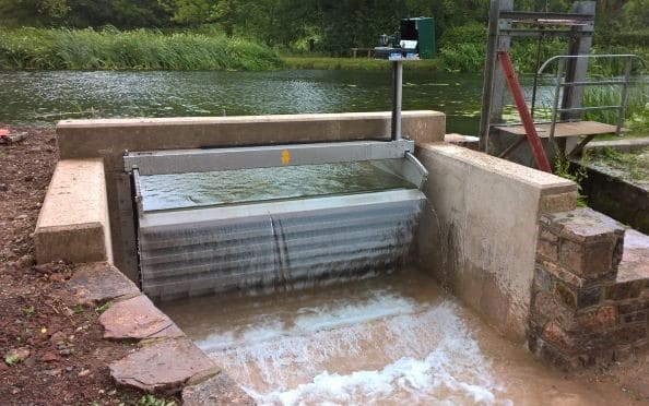 Tilting Weir at Burlescombe.