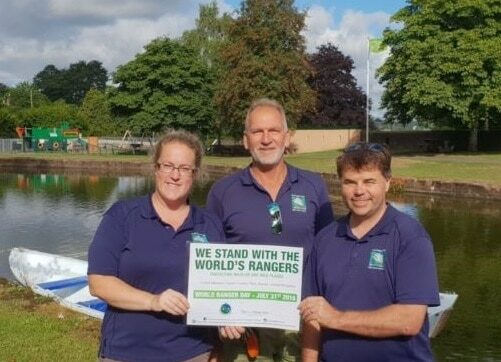 Canal Rangers (Jo Roberts, Craig Saunderson) and Canal Manager (Mark Baker)