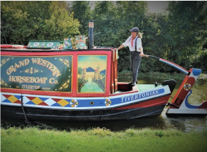 image of barge on the river