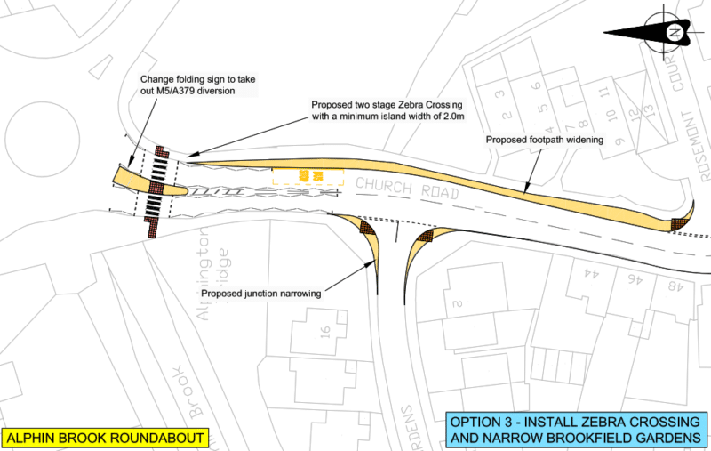 Alphin Brook Roundabout - option 3 full description can be found in content next to this map