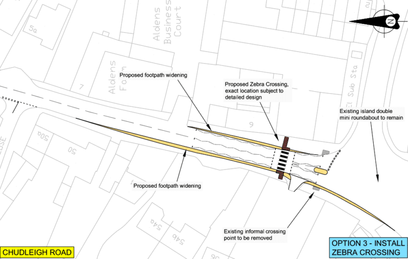 Chudleigh Road - Option 3 full description can be found in content next to this map