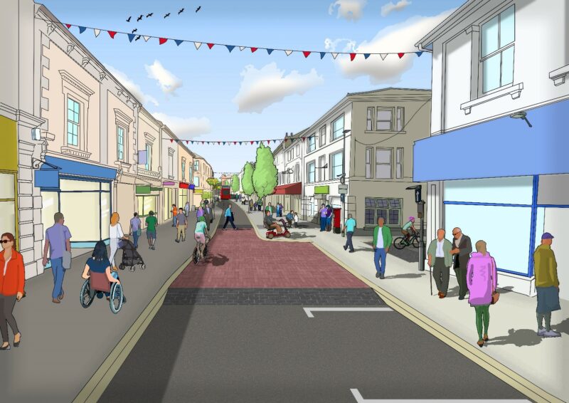 Artist's impression of Queen Street proposals.