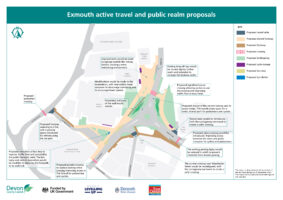 Image showing the Marine Way/Imperial Road roundabout with widened shared use paths in the place of the current subway access ramps, and the existing zebra crossing on Marine Way relocated closer to the roundabout, and upgraded to a signalised crossing. 