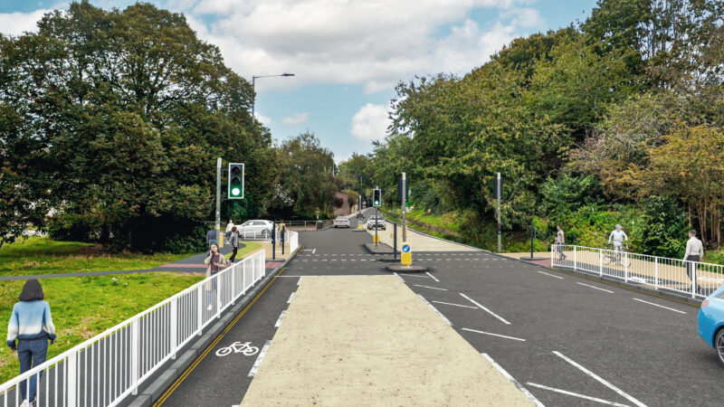 An Artistic Impression of the Proposed Sparrow Crossing on Honiton Road